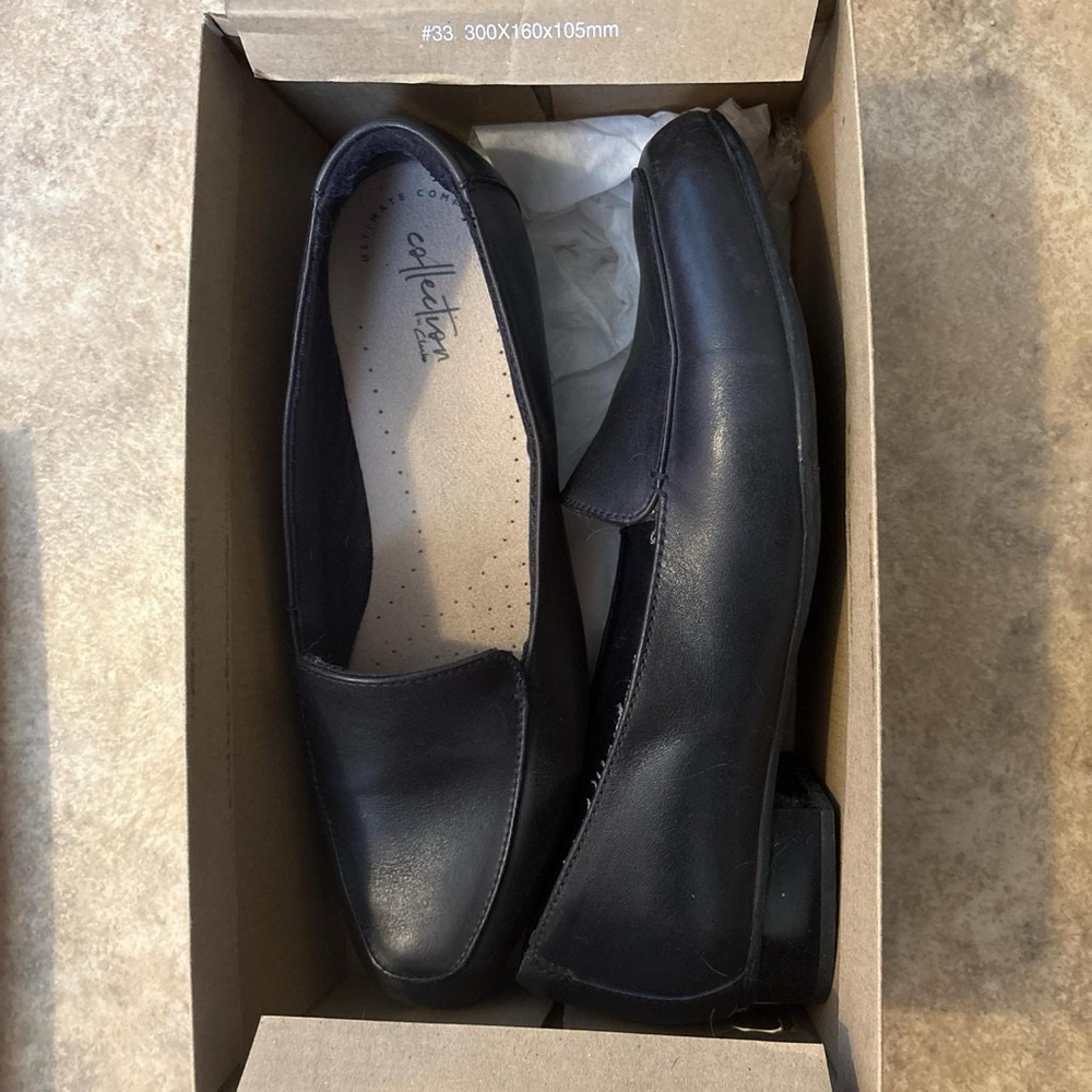 Clarks Women’s Navy Slip-On Loafers